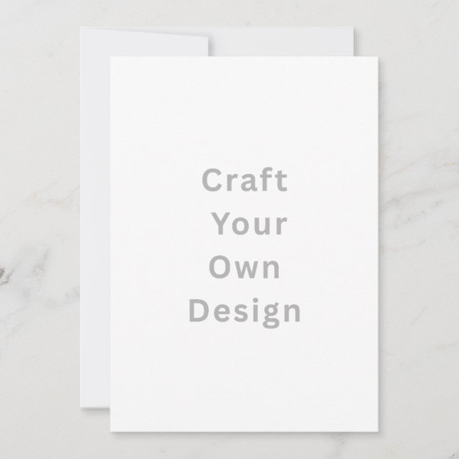 Personalise Invitation, Size: 5" x 7" Paper White  Invitation (Front)