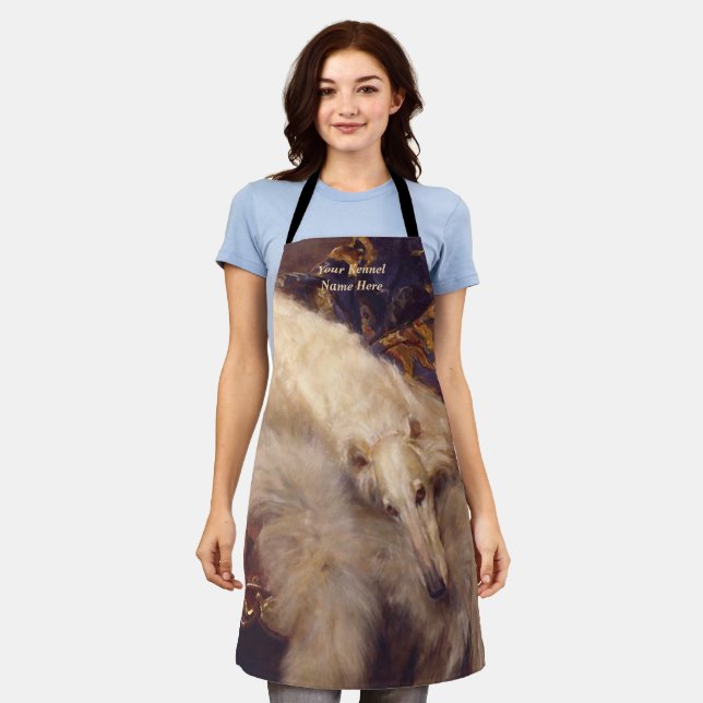 Personalise It Asian Borzoi Grooming Apron (Worn)