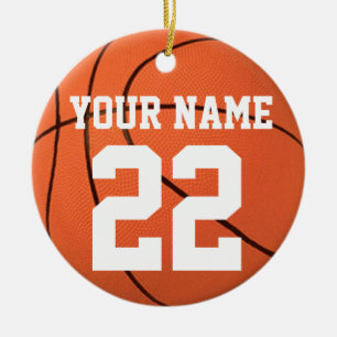 Personalise It, Basketball Ceramic Tree Decoration