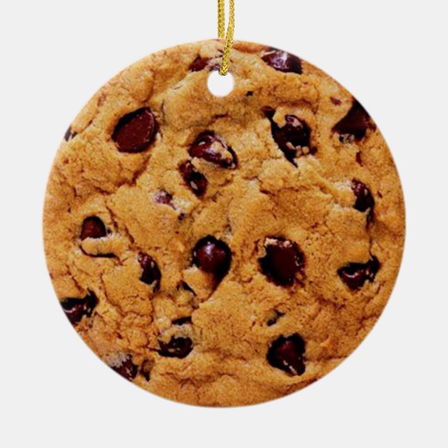 Personalise It, Chocolate Chip Cookie Ceramic Tree Decoration (Front)