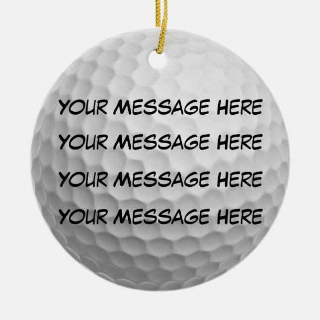Personalise it, Golf Ball Ceramic Tree Decoration (Front)