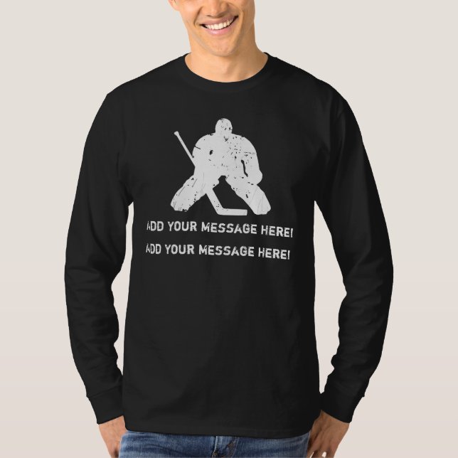 Personalise it, Hockey Goalie T-Shirt (Front)