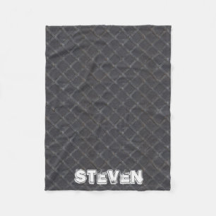 Personalise it - Iron Metal diamond pattern Fleece Blanket