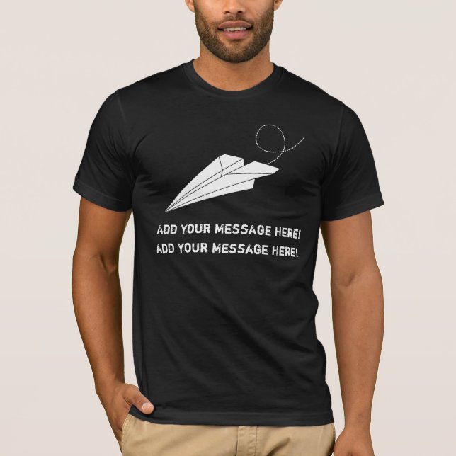 Personalise It, Paper Aeroplane T-Shirt (Front)