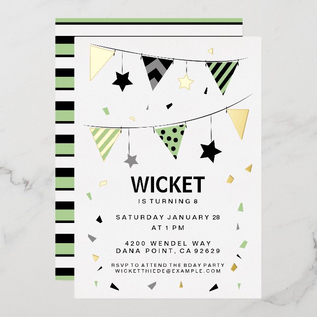 Personalise It! Stars, Stripes, & Confetti (Front/Back)