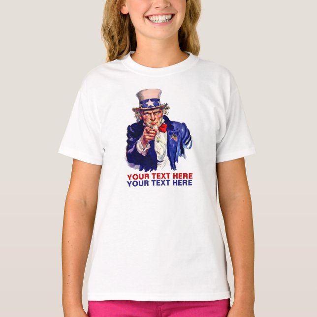 Personalise It Uncle Sam T-Shirt (Front)