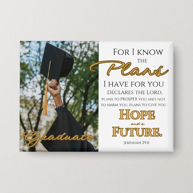 Personalise Jeremiah 29:11 Grad Cap Scripture (Front)