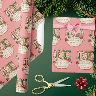 Personalise Jesus is the Reason for the Season Wrapping Paper
