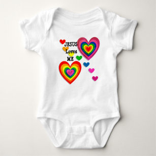 Personalise: Jesus Loves Me with Hearts Tee