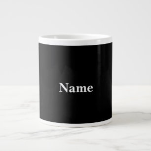 Personalise Jet Black Personalise With Name Large Coffee Mug