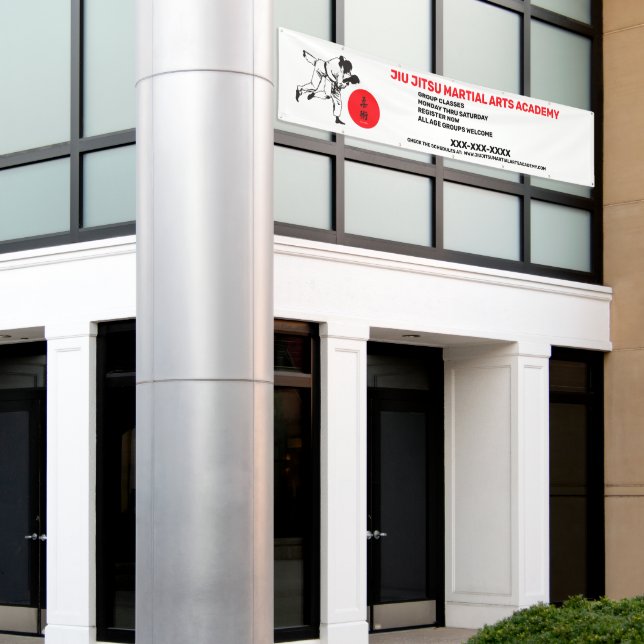 Personalise Jiu Jitsu Martial Arts School Business Banner (Outside Building)