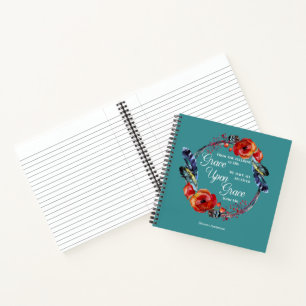 Personalise John 1:16 Grace Upon Grace Scripture Notebook