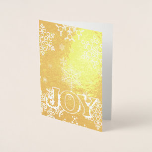 Personalise Joy of Christmas Snowflake Pattern Foil Card