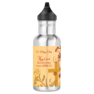 Personalise, Jubilee Anniversary Nun Cross, Swirls 532 Ml Water Bottle