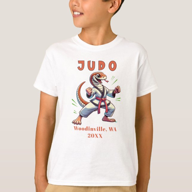 Personalise Judo Practitioner Location Date Name T-Shirt (Front)