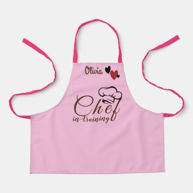Personalise Junior Baker Cook Custom Name Kids Apron (Front)