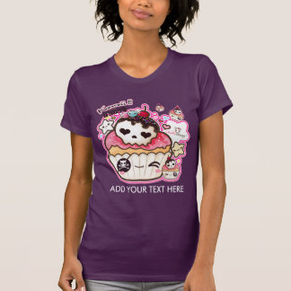 Personalise kawaii cute skull cupacke T-Shirt