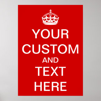 Personalise Keep Calm and Carry On Poster