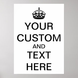 Personalise Keep Calm and Carry On Poster