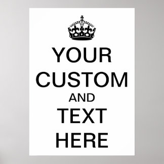 Personalise Keep Calm and Carry On Poster