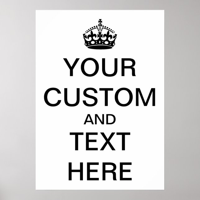 Personalise Keep Calm and Carry On Poster (Front)