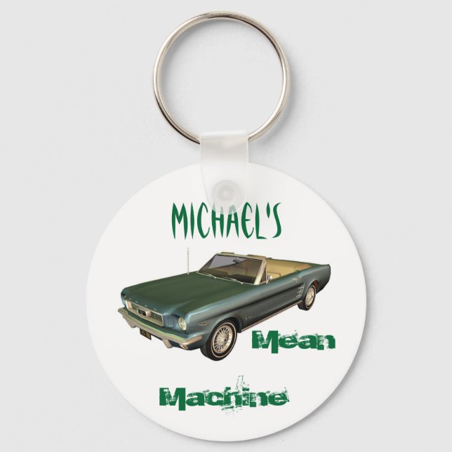 Personalise Key Chain - Michael"s Mean Machine (Front)