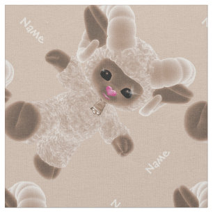 Personalise Kicking Baby Plush Toy Ram Brown Fabric