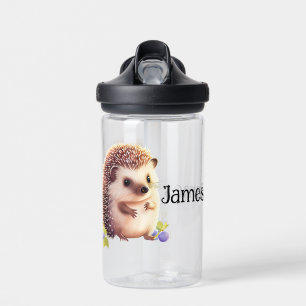 Personalise Kids Hedgehog  Water Bottle