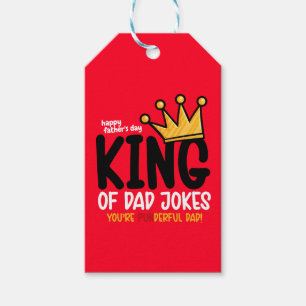 Personalise King of Dad Jokes Gift Tags