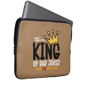 Personalise King of Dad Jokes Laptop Sleeve
