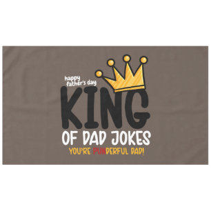 Personalise King of Dad Jokes Tablecloth