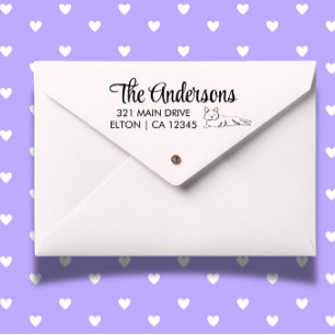 Personalise Kitten Return Address  Self-inking Stamp