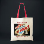 Personalise Las Vegas Wedding Bag<br><div class="desc">Personalise Las Vegas Wedding Bag,  with bride & groom standing in front of the Fabulous Las Vegas Sign! Will make great gifts for your bridesmaid,  maid of honour!</div>
