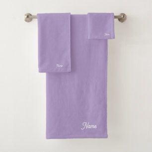 Personalise Lavender Gift Personal Bath Towel Set