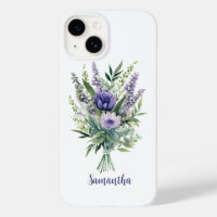 Personalise Lavender Purple Flowers Eucalyptus