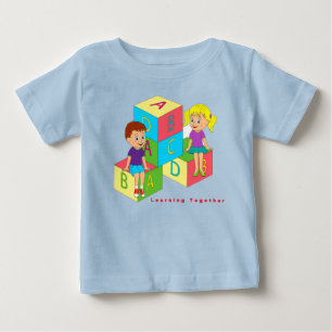 Personalise Learning Together Alphabet Block Baby T-Shirt