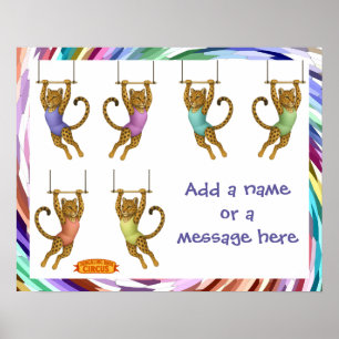 Personalise: Lena leopard trapeze artist Poster