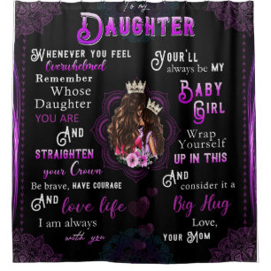 Personalise Letter To My Daughter From Mum Shower Curtain
