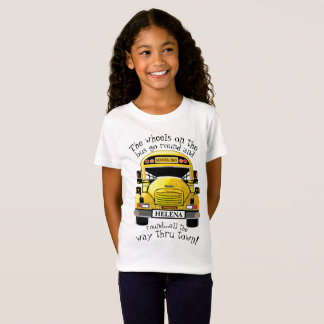 Personalise License Plate Name School Bus Shirt