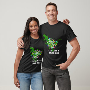Personalise Lit Like A Tree Trex (T-Rex) Dinosaur  T-Shirt