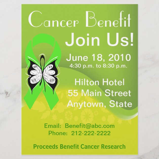 Personalise Lymphoma Fundraising Benefit Flyer (Front)