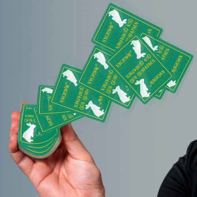 Personalise Magician White Rabbit Playing Cards (Creator Uploaded)