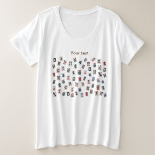 Personalise MahJongg tiles design Plus Size T-Shirt
