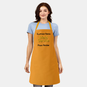 Personalise Maid Service Entrepreneur Orange Apron