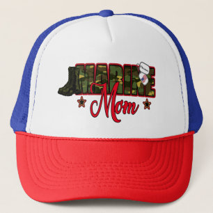 Personalise Marine Mum with Dog Tag Trucker Hat