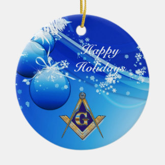 Personalise Masonic Emblem Ceramic Tree Decoration