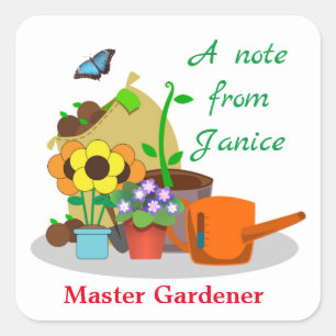 Personalise Master Gardener Promotional Sticker