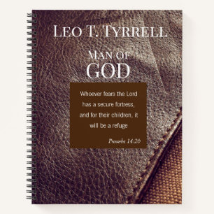 Personalise Mens Bible Verse Notebook
