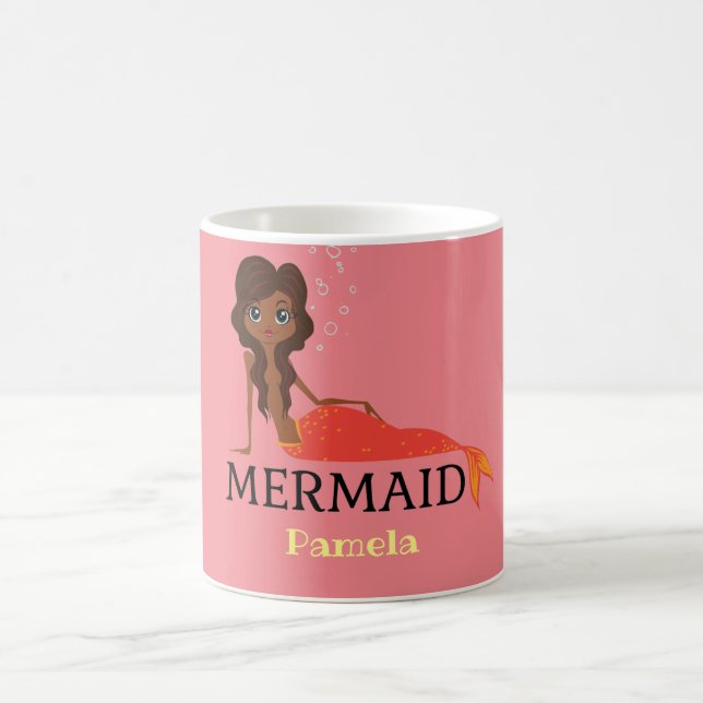 Personalise Mermaid Design Coffee Mug (Center)