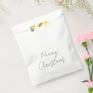 Personalise: Merry Christmas Cursive Favour Bags